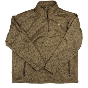 Ariat Brown Quarter-Zip Pullover Sweater